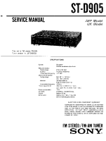 Sony ST-D905 - Service Manual 